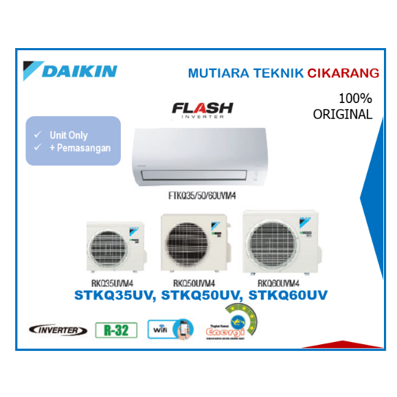 AC DAIKIN STKQ50UV 2 PK R32 INVERTER