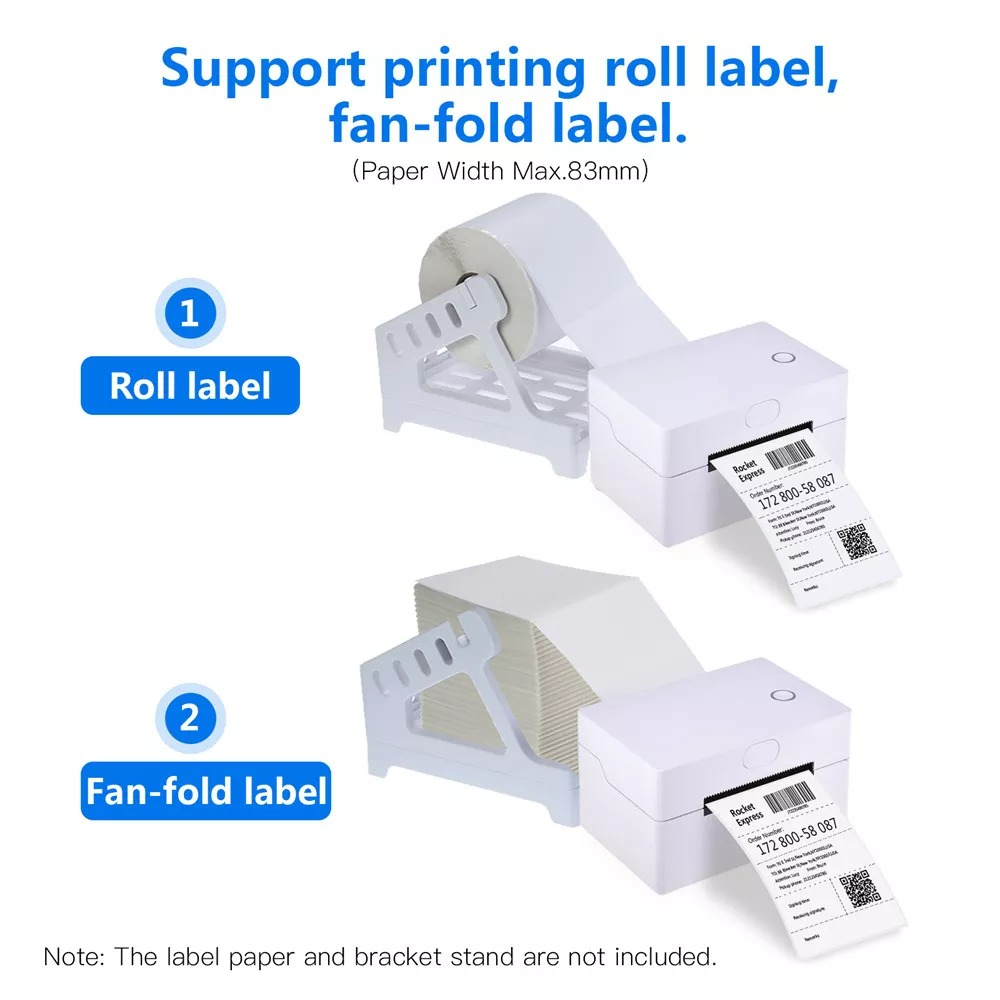 Printer Thermal Bluetooth Stiker Label Printer POS USB 80 mm - CC330 - White