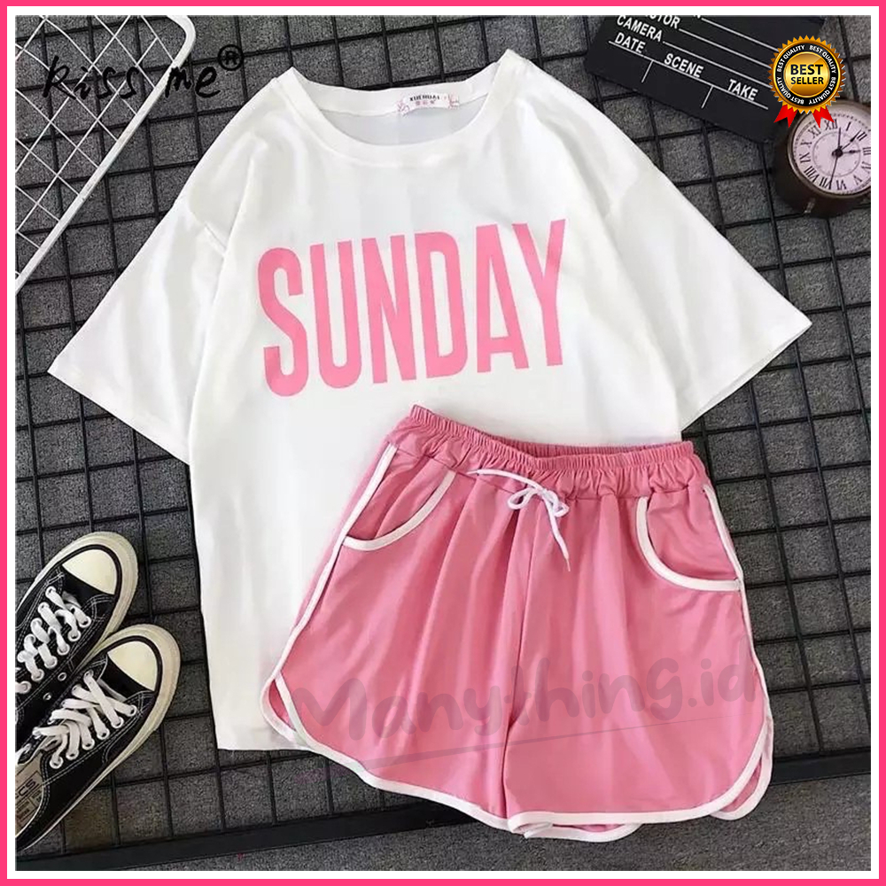 SET SUNDAY / SETELAN SUNDAY BAJU &amp; CELANA / 1 SET SUNDAY KAOS + CELANA