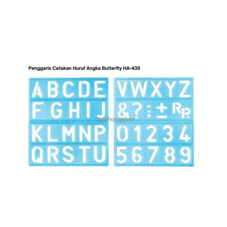 

Penggaris Cetakan Huruf Angka Butterfly HA 430