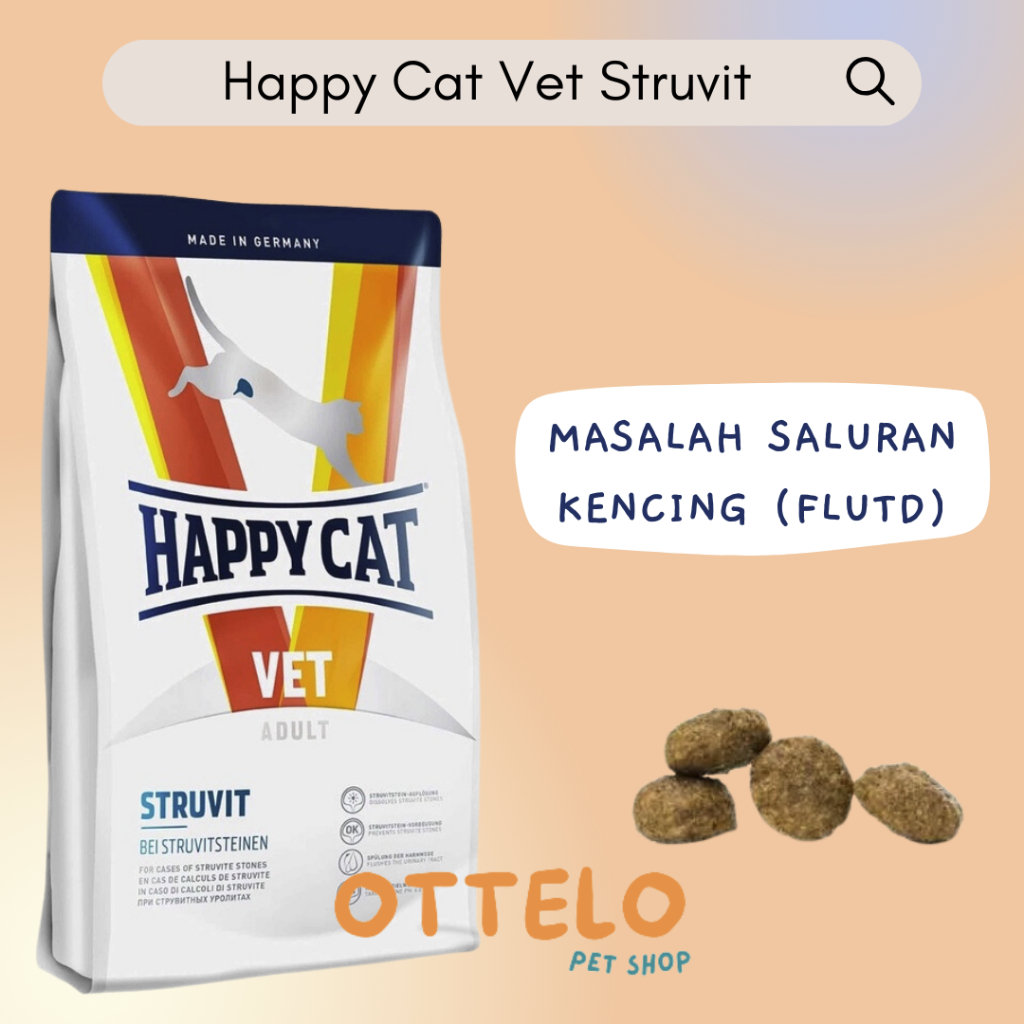 Happy Cat Vet Struvit Urinary SO Repack / Cat Food / Makanan Kucing