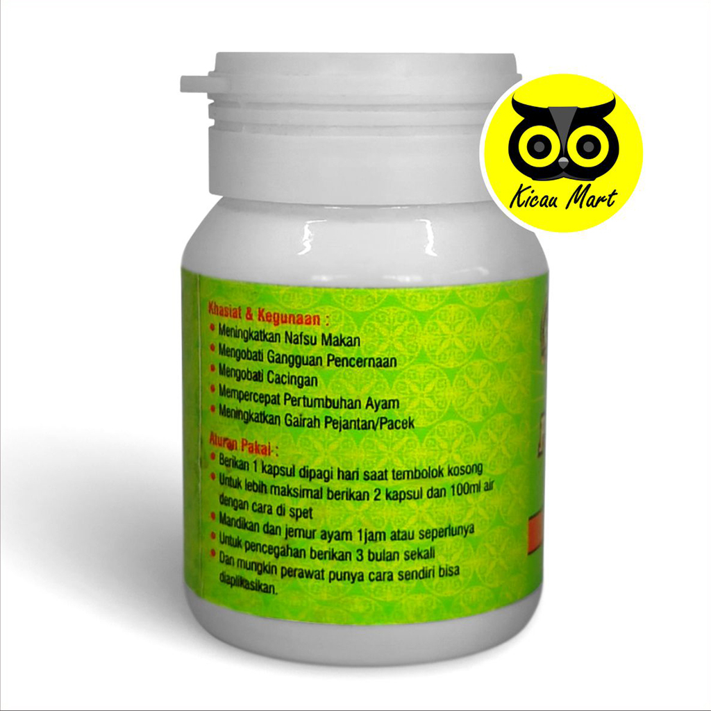 Obat Cacing Ayam Power Booster Premium Best Seller 100% Herbal Alami Obat Cacingan Ayam Jago Ayam Bangkok Kapsul Capsule Obat Cacing Gilig Cacing Pita