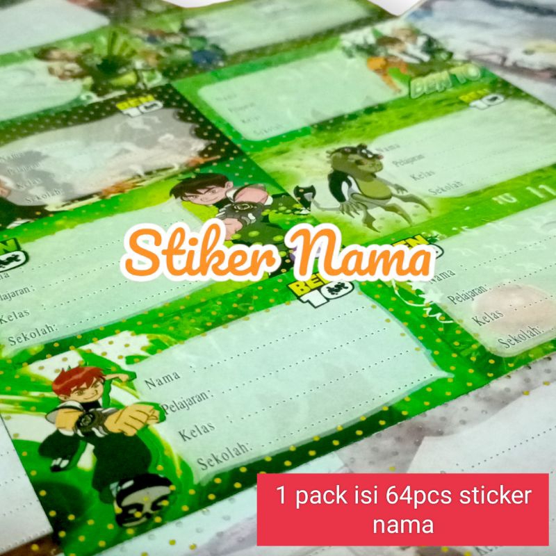 STICKER NAMA BUKU SEKOLAH