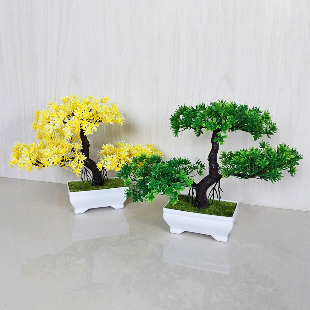 Pot Tanaman Bunga Hias Plastik Tanaman Bonsai Dekorasi Rumah Artificial Flowers Ornamen Tanaman Palsu Bunga Hias PBP01