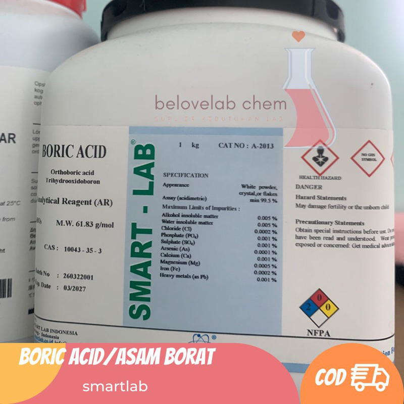 Boric Acid / Asam Borat | Smartlab | Eceran