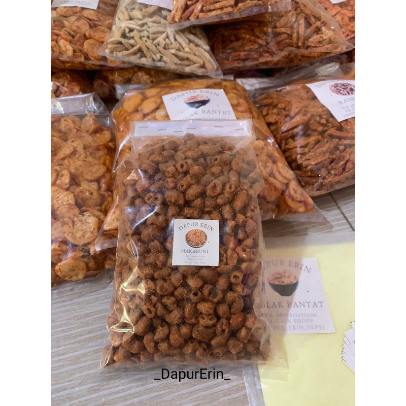 

MAKARONI BANTAT RENYAH DAPUR ERIN KEMASAN 1kg dan 500g || MAKANAN KEKINIAN RENYAH DAN PEDAS ||