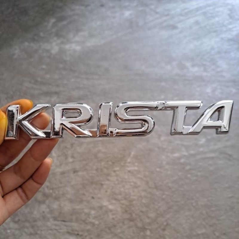 Emblem Kijang Krista Stiker Logo KRISTA timbul Tempelan Mobil