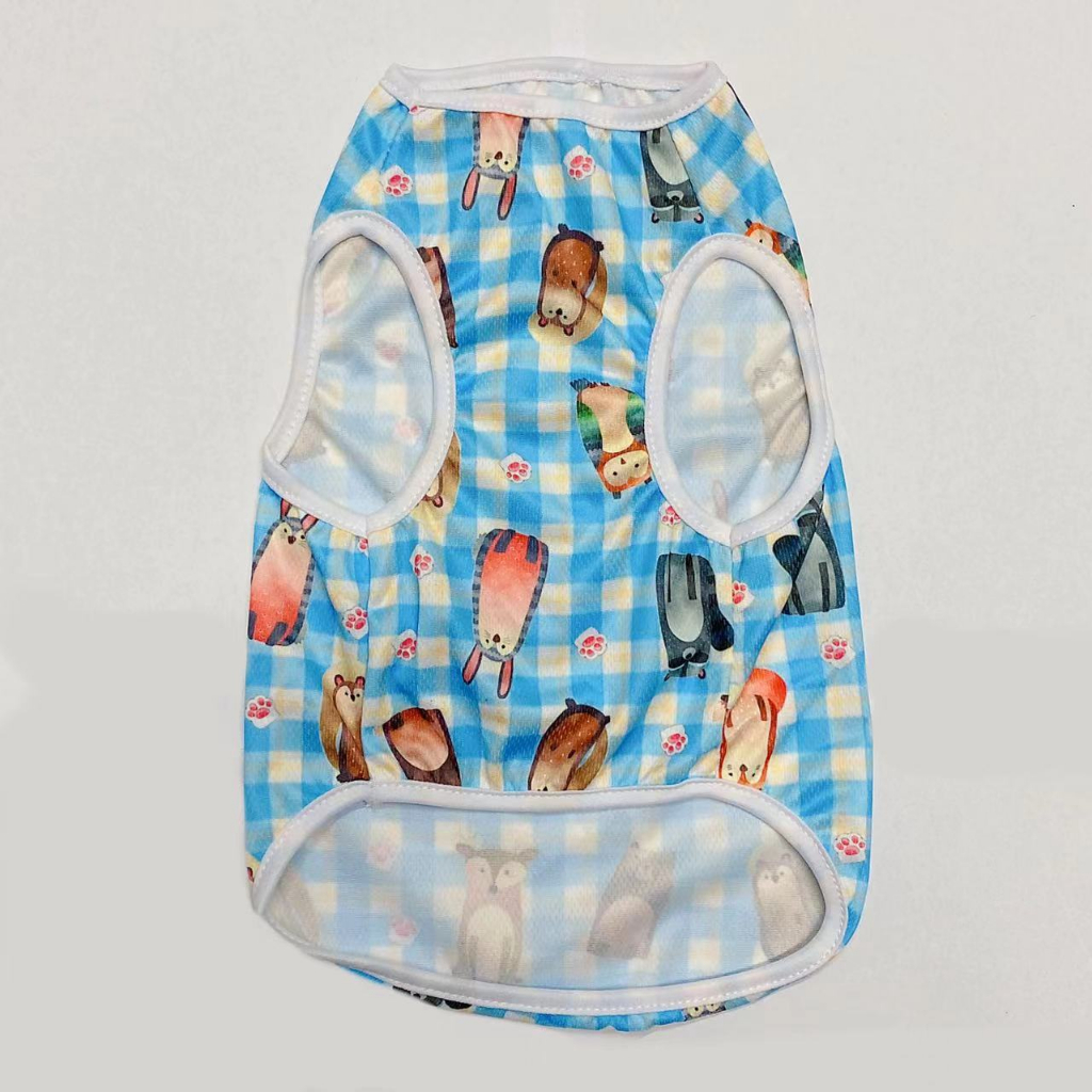 Baju Kucing Anjing Polyester Motif Binatang Lucu