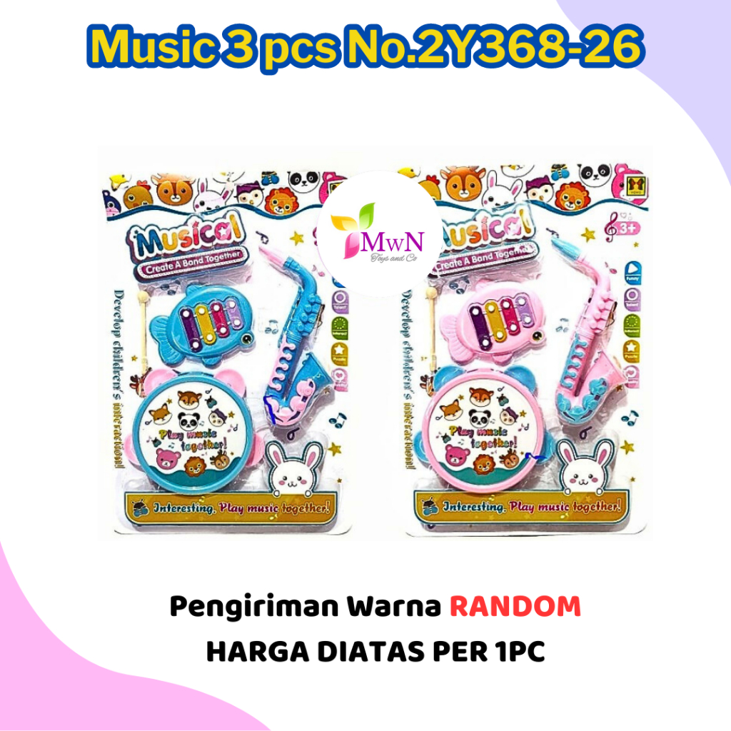 mwn.toys Musical Mainan Music 3 pcs No.2Y368-26