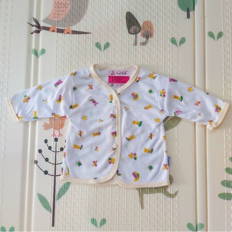 3 pcs Baju Bayi tangan panjang Motif merk LUGA (0-6bln)