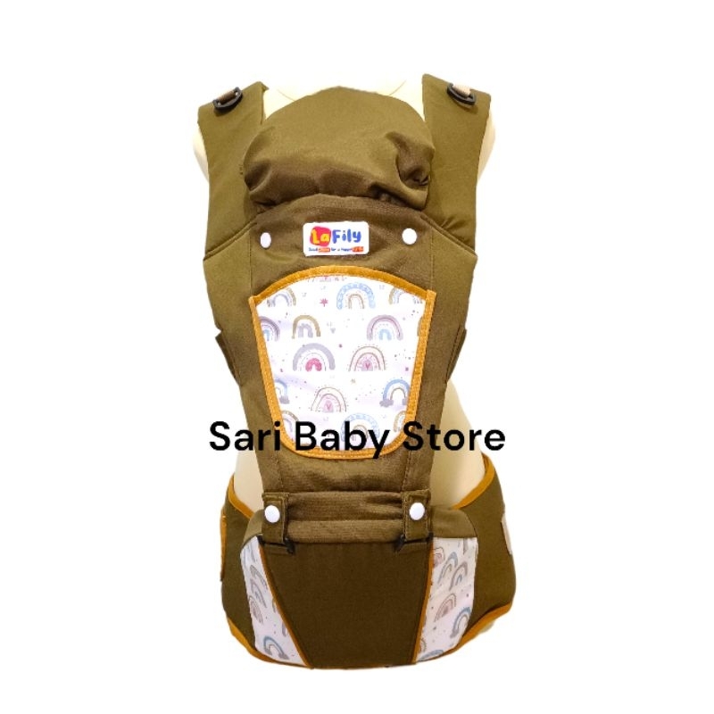 Gendongan Bayi Depan Belakang Hipseat Lafily 6 in 1 Posisi