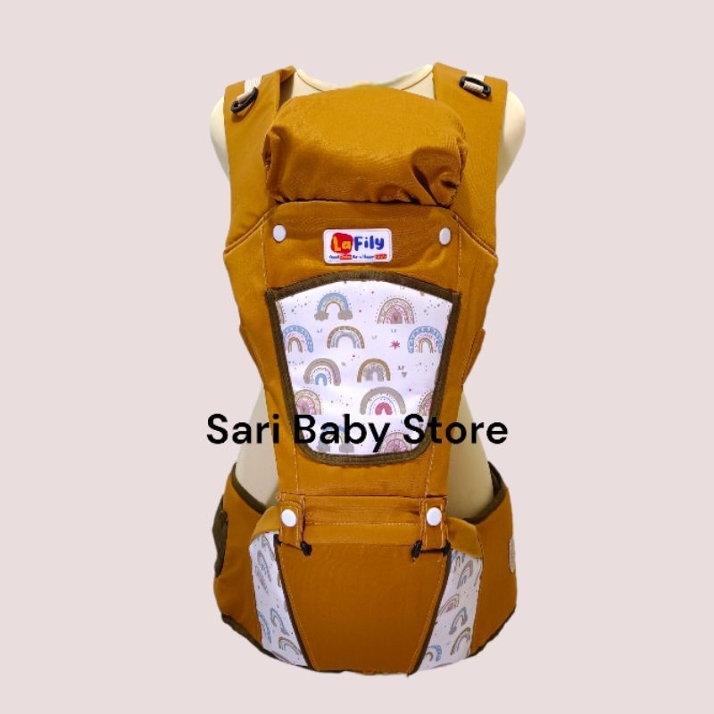 Gendongan Bayi Depan Belakang Hipseat Lafily 6 in 1 Posisi