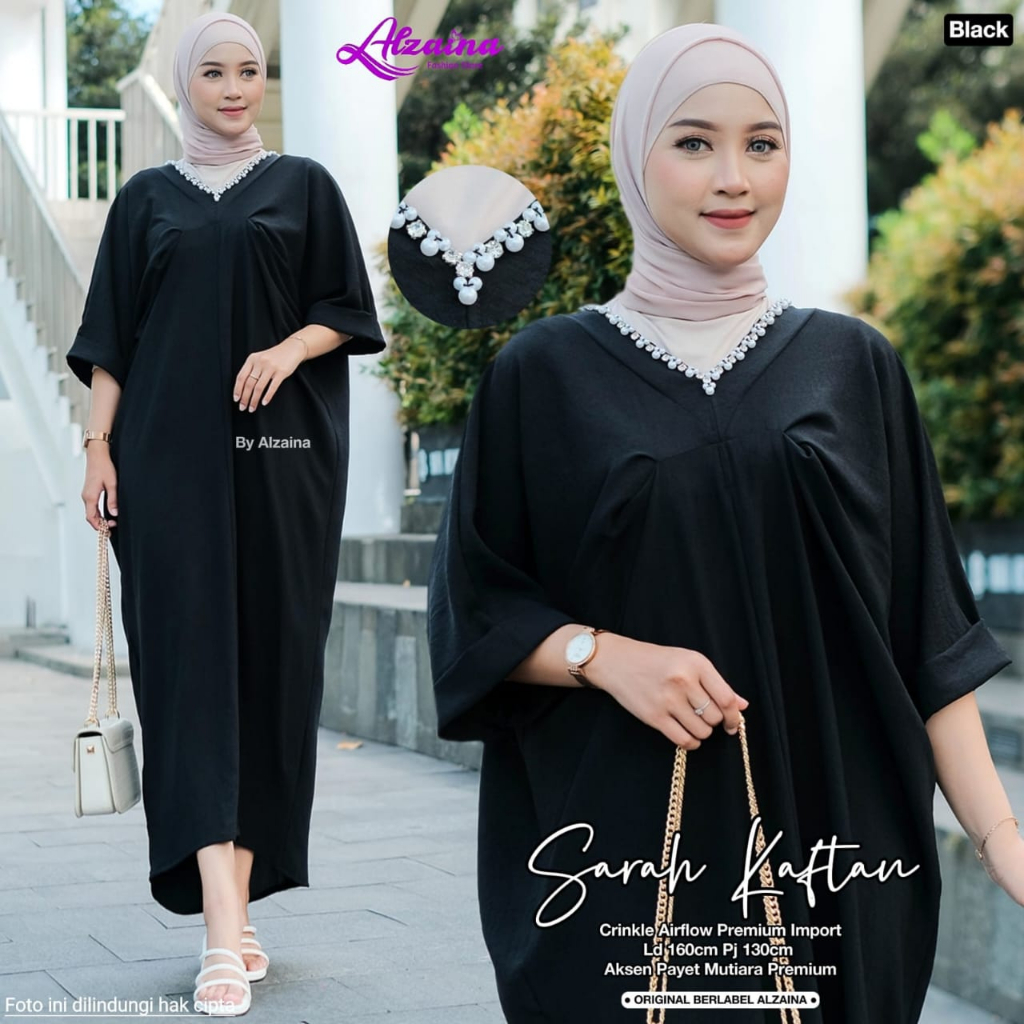 Sarah Kaftan Fashion Muslim Original Produk By Alzaina