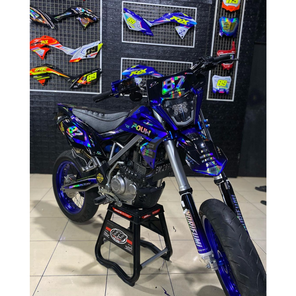 decal klx bf full body hologram - DECAL KLX 150BF FULL BODY -Sticker Decal KLX BF full body - Stiker