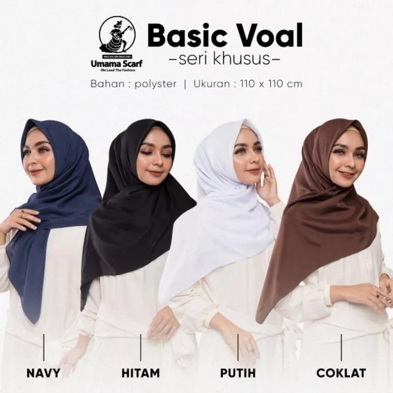 Hijab Voal Basic Seri Seragam Sekolah