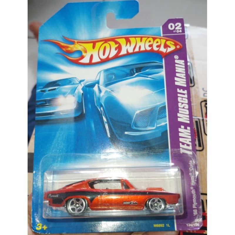 hot wheels 68 plymouth hemi cuda team muscle mania