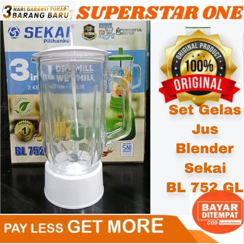 Set Gelas Jus Blender Sekai BL-752GL gelas jus blender Sekai BL 752 GL