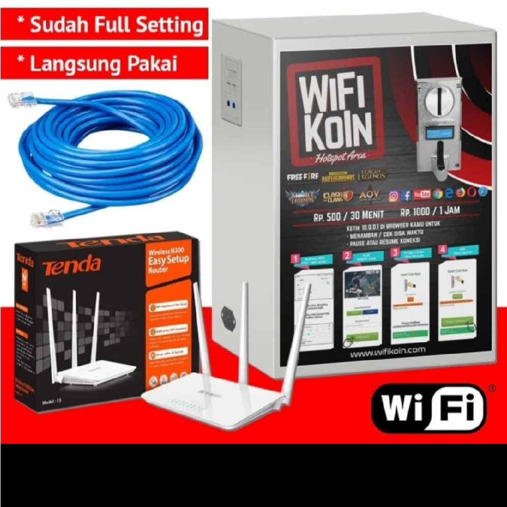 Wifi Koin Usaha Hotspot Paket Fullset