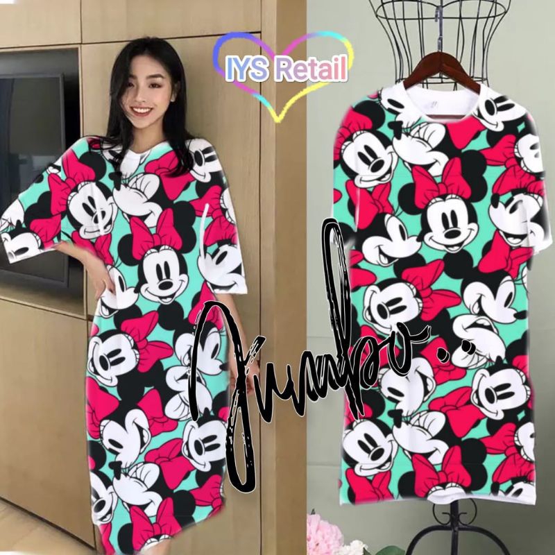 Kaos/Dress Big Size Jumbo Motif Mini Mouse LD 120 Model 8