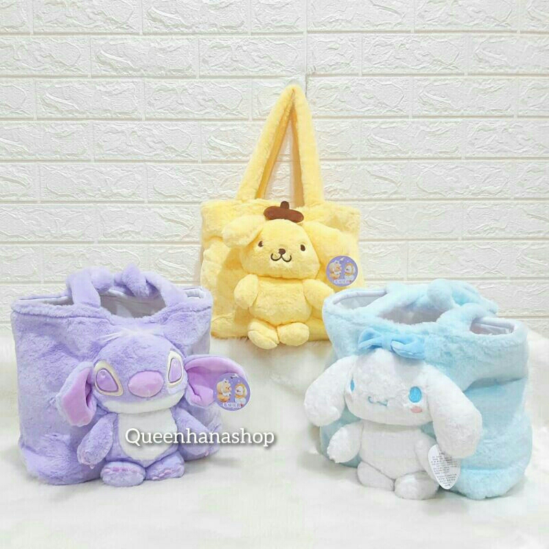 New Tas Pundak Kotak Boneka Cute Karakter Tas Teng-teng Cewek