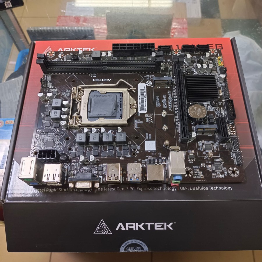 Arktek Motherboard H110 Intel Socket LGA 1151 DDR4 Slot NVMe