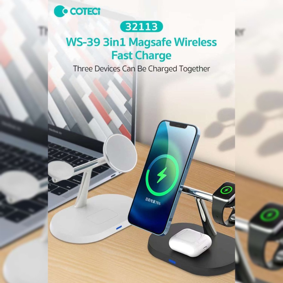 CHARGER 3IN1 FAST CHARGING 15W IWATCH MAGNETIC