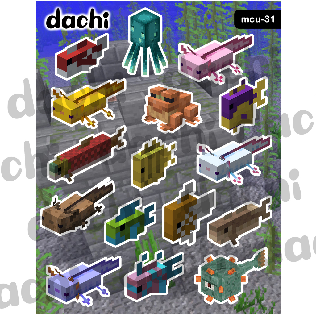 

Dachi Sticker Minecraft Underwater - MCU31 Peel Off