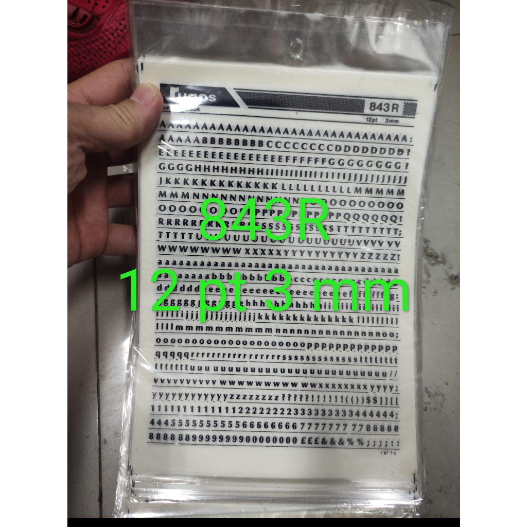 

rugos huruf angka 2.5 sd 3.9 mm satuan 2023 mei