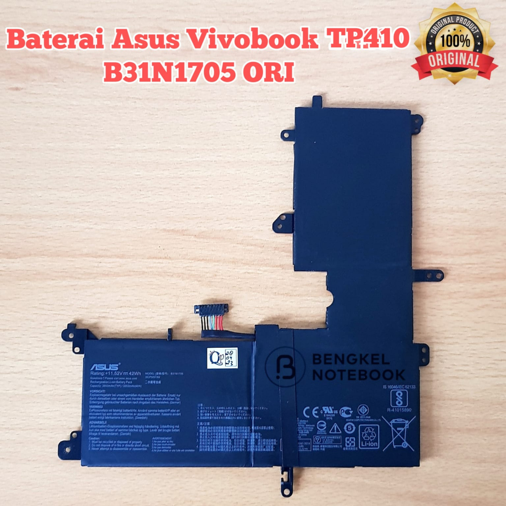 Baterai Asus Vivobook 14 TP410 TP410U TP410UR B31N1705 Original