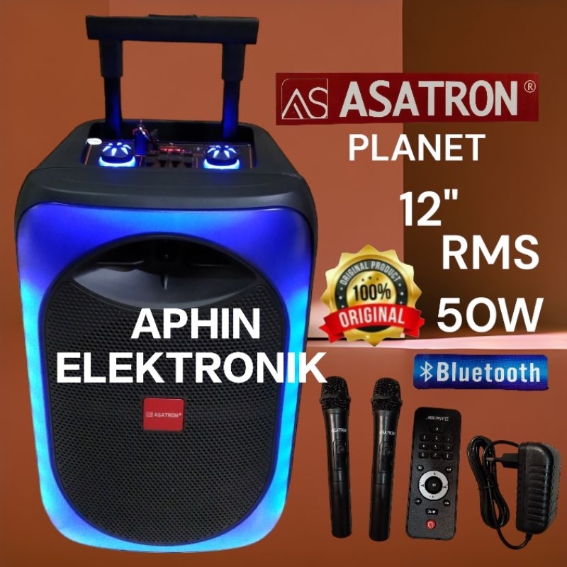 Speaker Portable ASATRON 12 inch Speaker Karaoke 12 inch Speaker Bluetooth ORIGINAL