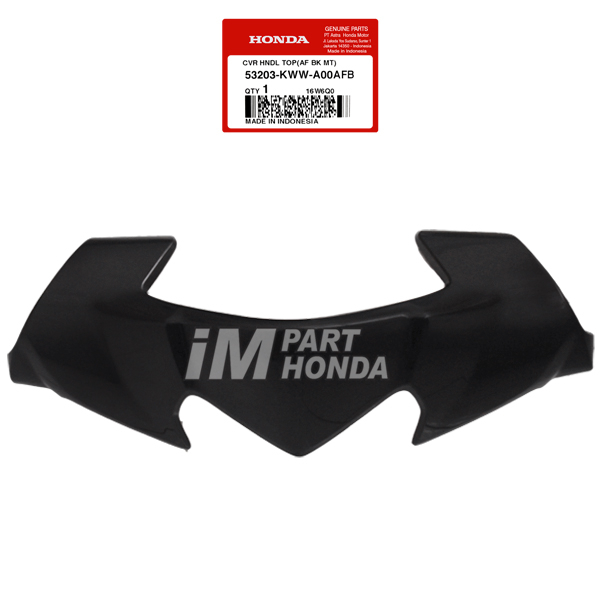 53203-KWW-A00AFB Cover Handle Top Batok Atas Visor Topi Revo 110 DX Karbu Hitam Abu Abu