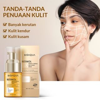 BIOAQUA 6X Gentle-A Retinol Anti Aging / Paket Skincare Retinol / Facial Wash / Toner / Serum Retinol / Cream Wajah