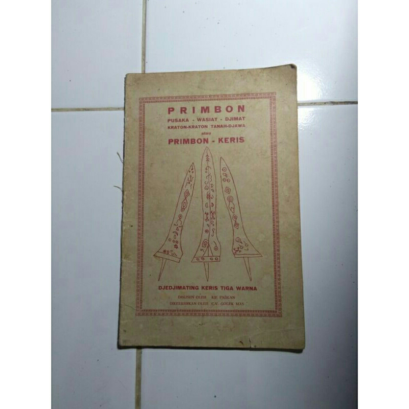 buku langka primbon keris