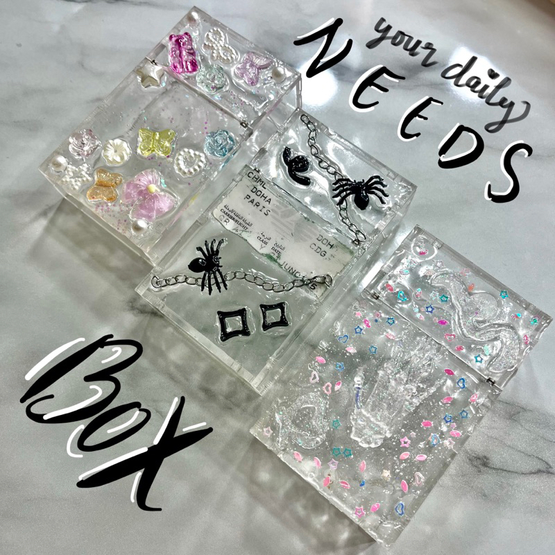 Kotak/Box Multifungsi Akrilik - bisa untuk rokok/kartu/kosmetik