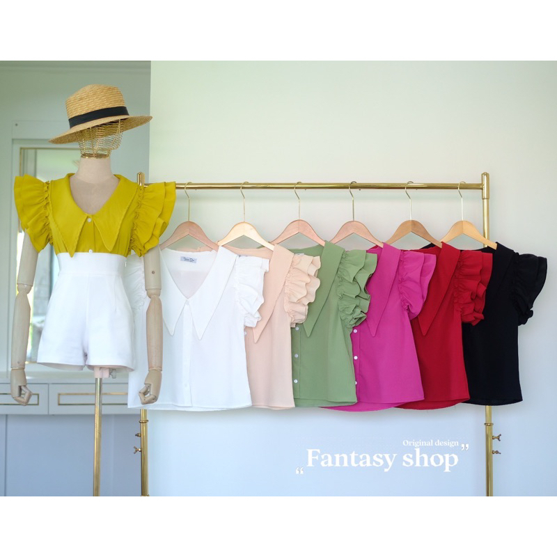 ATASAN FANTASY SHOP LENGAN RUFFLE IMPORT BANGKOK CODE F 21