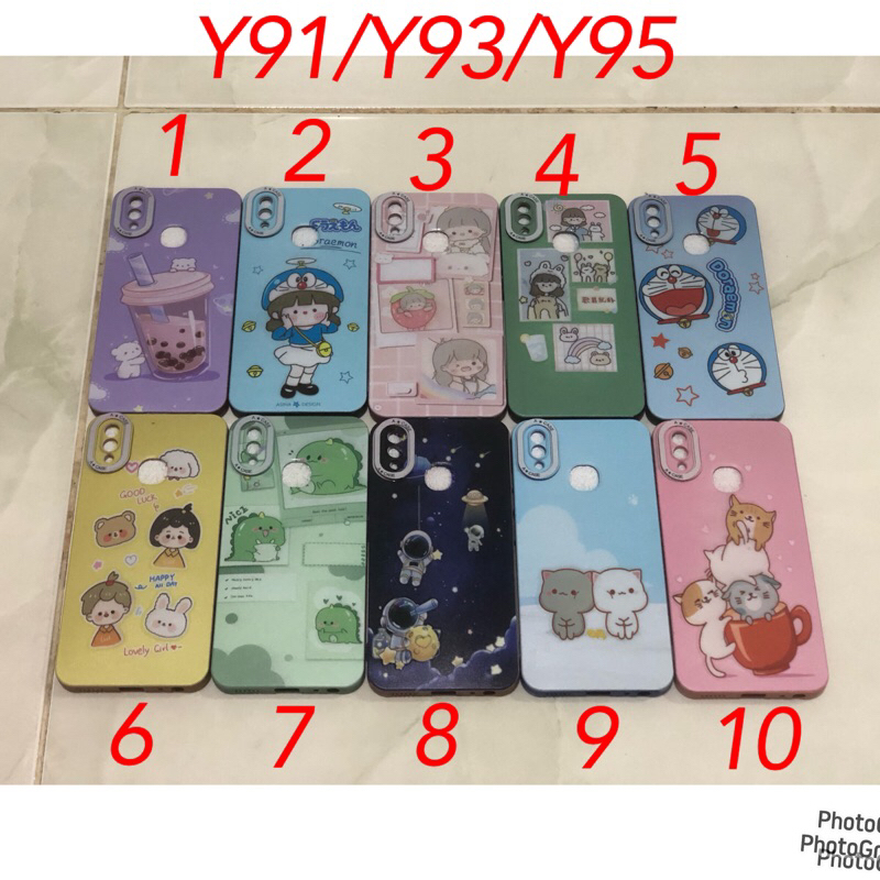 Softcase gambar motif disney Tipe Hp Vivo Y91/Y93/Y95 Fingerprint Silikon