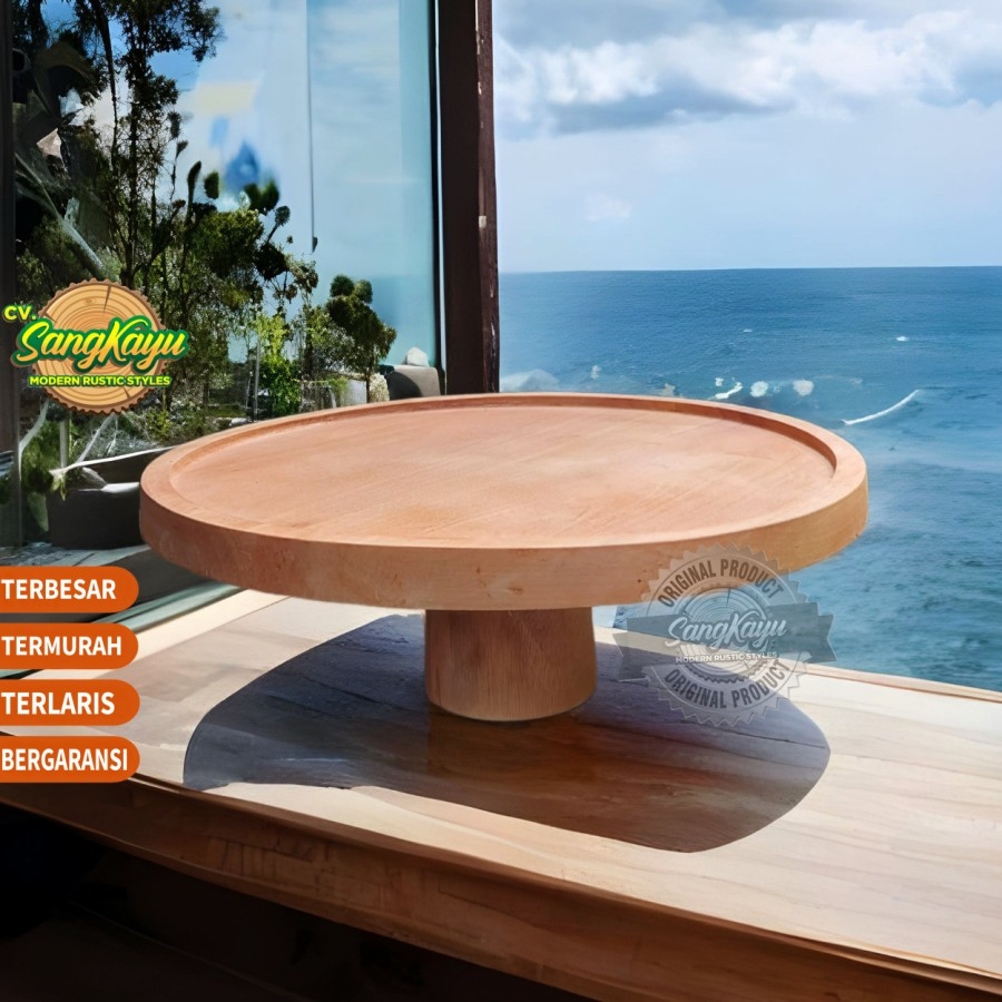 SangKayu Rak Kue Kayu Cupcake Stand Tatakan Kue Tempat Kue Wood Cake Stand 02