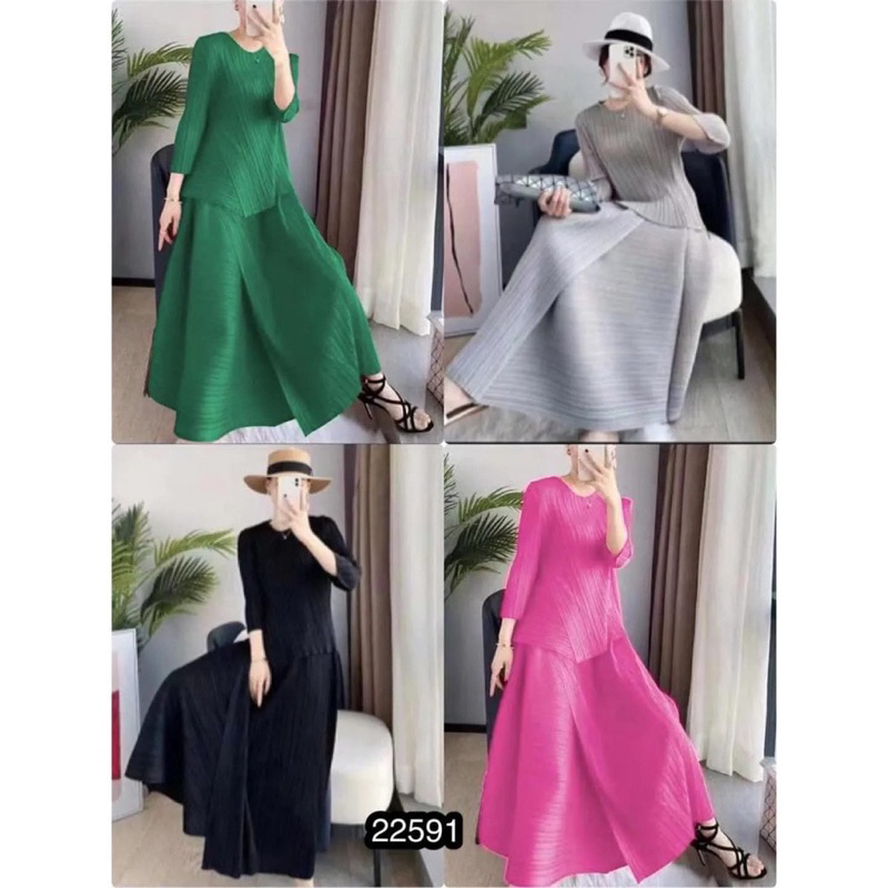 Set pleated Dyana Set plisket Bangkok set pleats