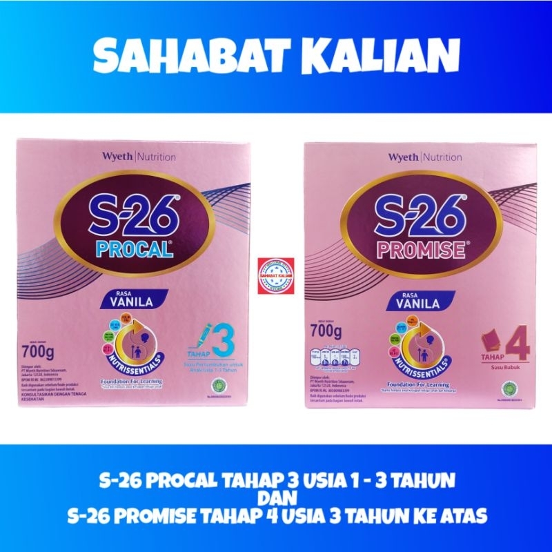 S26 Procal 3 dan S26 Promise 4 700gram