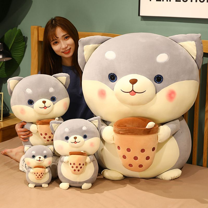 MAINAN BONEKA ANJING SHIBA INU DOG BOBA TEA STARBUCKS