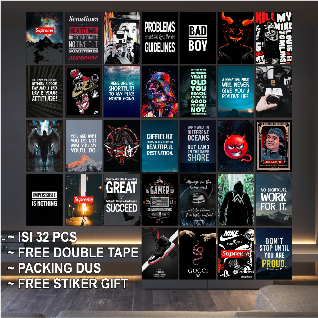 Poster Dinding Kamar Ukuran A5/A4  Poster Dinding Kamar Aesthetic Poster Kamar, Poster Quotes COD Po