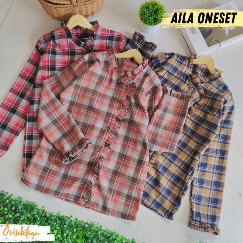Ready‼️ Oneset Aila by Orisabilaqu Setelan Anak Perempuan Remaja bisa COD