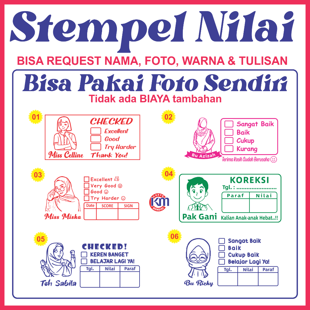 

Stempel Nilai Guru Stempel Checked Stempel Reward BISA CUSTOM SUKA SUKA