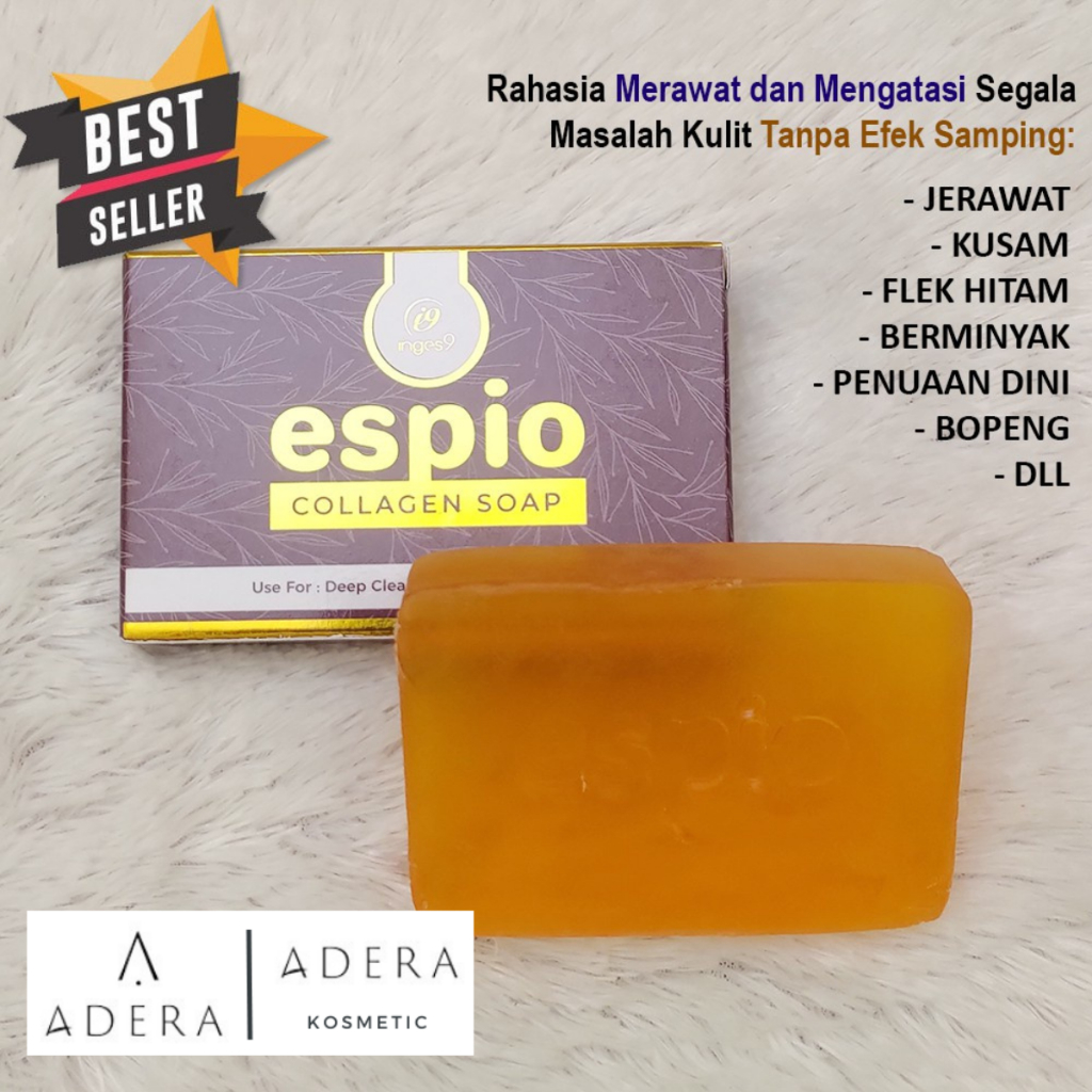 Sabun Pencerah Pemutih Badan Wajah Cuci Muka Glowing Collagen Soap Bpom Original Adera