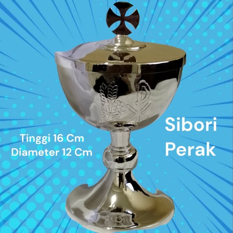 Sibori/Ekaristi Perak/16 Cm/Kasula Romo Imam Katolik/Alba/Jubah Katolik