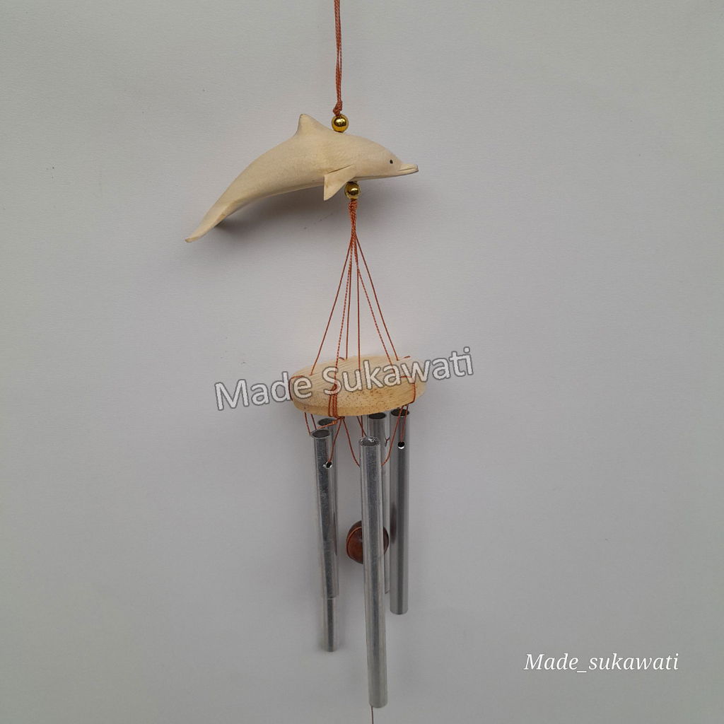 Lonceng aluminium Dolphin krincingan gantungan windchimes