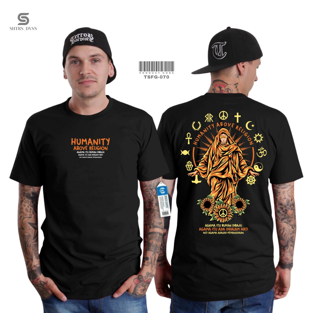 Baju Distro Pria Keren Pluralisme Humanity Above Religion