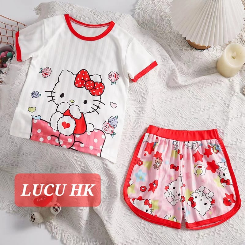 BAJUKIDDIE SETELAN LUCU BAJU TIDUR SANTAI ANAK DAILY SANRIO LUCU PAKAIAN ANAK CEWEK IMPORT MURAH