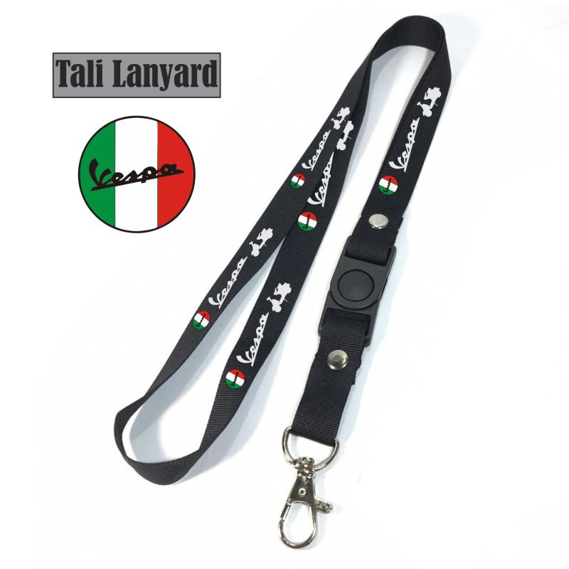

Lanyard VESPA tali lanyard SCOOTER VESPA gantungan kunci name tag id card kartu nama / lanyard podss vapee gantungan / bisa cod lanyard best seller lanyard hitam lanyard murah / oring lengkap