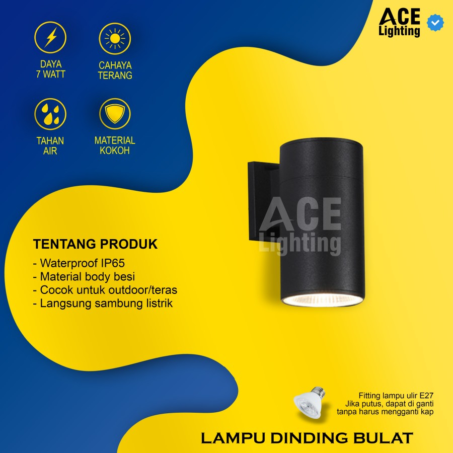 Lampu hias dinding outdoor lampu dinding tabung